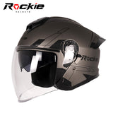Rockie helmet R6 Motocycle dual visor half face helmet