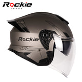 Rockie helmet R6 Motocycle dual visor half face helmet